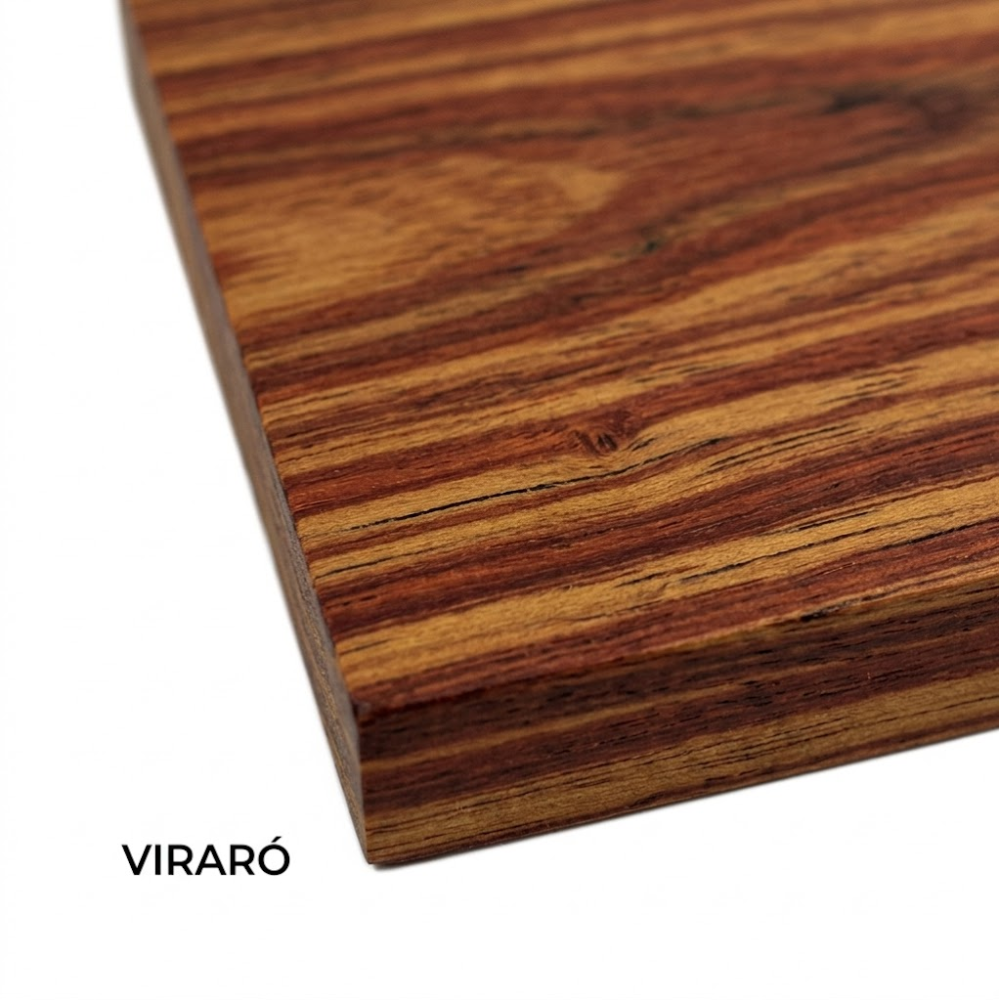 Viraró: El equilibrio perfecto. Muy resistente al choque y al desgaste. Tiene un color rojizo característico que se embellece con el tiempo; es sinónimo de solidez estructural.